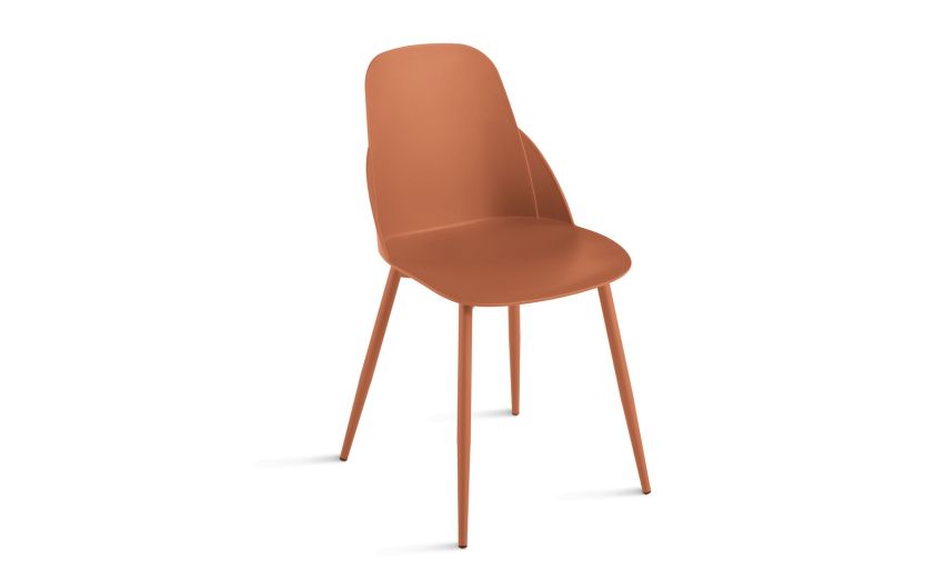 Cloe sedia in metallo e polipropilene color ruggine--Rosso-Polipropilene-82 cmx44 cm Cloe sedia in metallo e polipropilene color ruggine--Rosso-Polipropilene-82 cmx44 cm