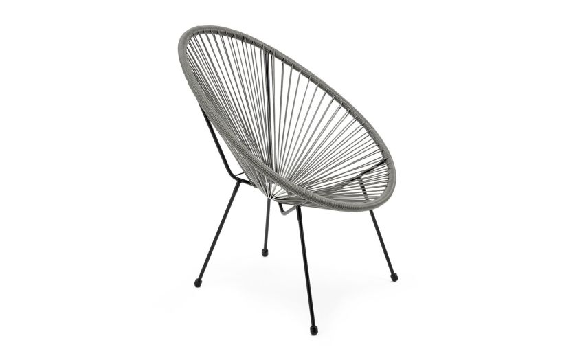 Nora sedia grigia-Impilabile-Grigio-Rattan-88 cmx71 cm Nora sedia grigia-Impilabile-Grigio-Rattan-88 cmx71 cm