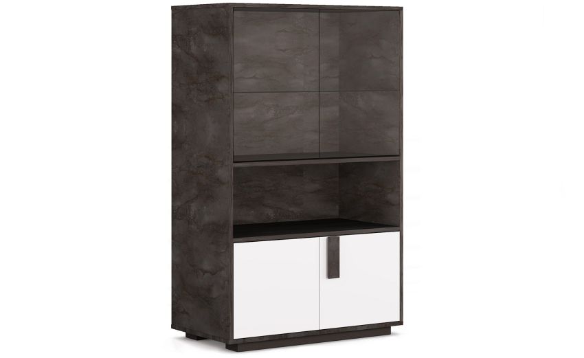 Lisbona mobile 4 ante bianco lucido e grigio- -Pietra scura-Pannello-148 cmx92 cm Lisbona mobile 4 ante bianco lucido e grigio- -Pietra scura-Pannello-148 cmx92 cm