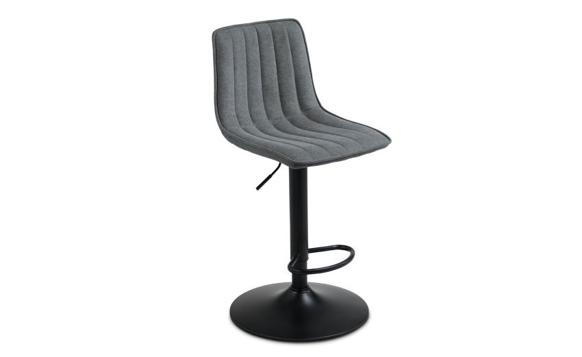 Brenta sgabello in tessuto grigio scuro-Struttura in metallo verniciato-Grigio scuro-Tessuto-91 cmx45 cm Brenta sgabello in tessuto grigio scuro-Struttura in metallo verniciato-Grigio scuro-Tessuto-91 cmx45 cm