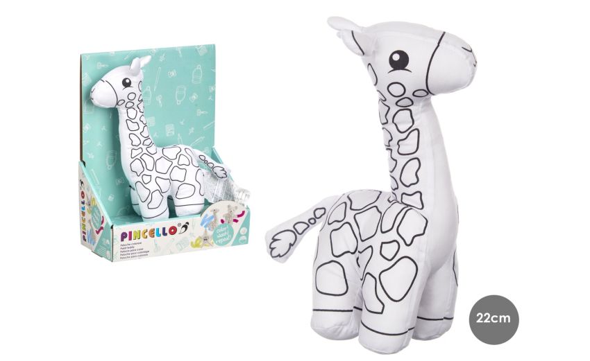 Peluche giraffa da colorare--Bianco-Tessuto Peluche giraffa da colorare--Bianco-Tessuto