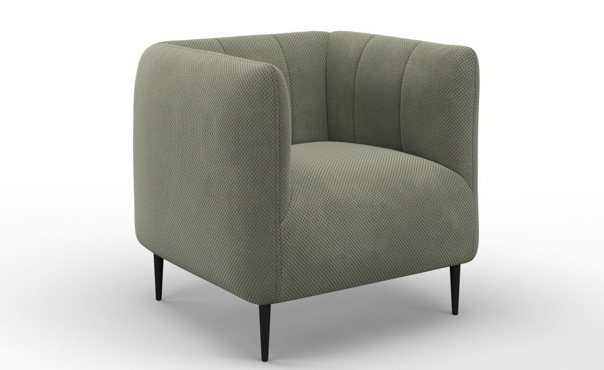 Alba poltrona in tessuto verde-Gamba in metallo nero-Verde-Tessuto-70 cmx74 cm Alba poltrona in tessuto verde-Gamba in metallo nero-Verde-Tessuto-70 cmx74 cm