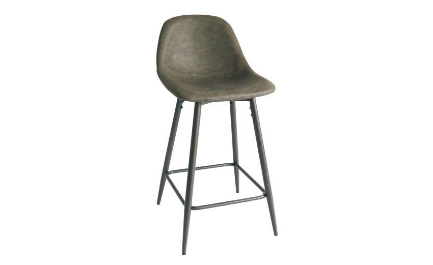 Ark 2 sgabello in similpelle grigio-Effetto vintage-Grigio-Similpelle-90 cmx43 cm Ark 2 sgabello in similpelle grigio-Effetto vintage-Grigio-Similpelle-90 cmx43 cm