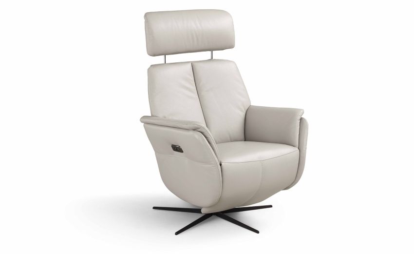 Trevi poltrona relax in pelle color ghiaccio -Con seduta relax --Pelle-110 cmx71 cm Trevi poltrona relax in pelle color ghiaccio -Con seduta relax --Pelle-110 cmx71 cm