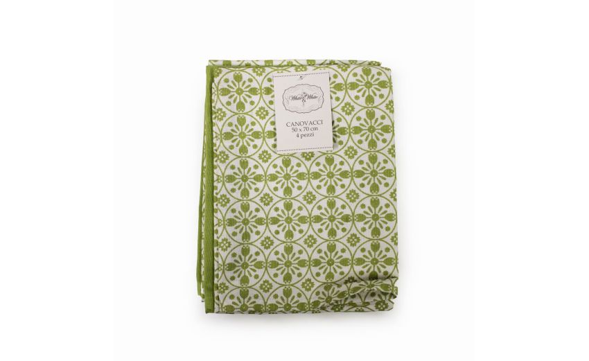 Set 4 strofinacci verdi--Verde-Cotone-50 cmx70 cm