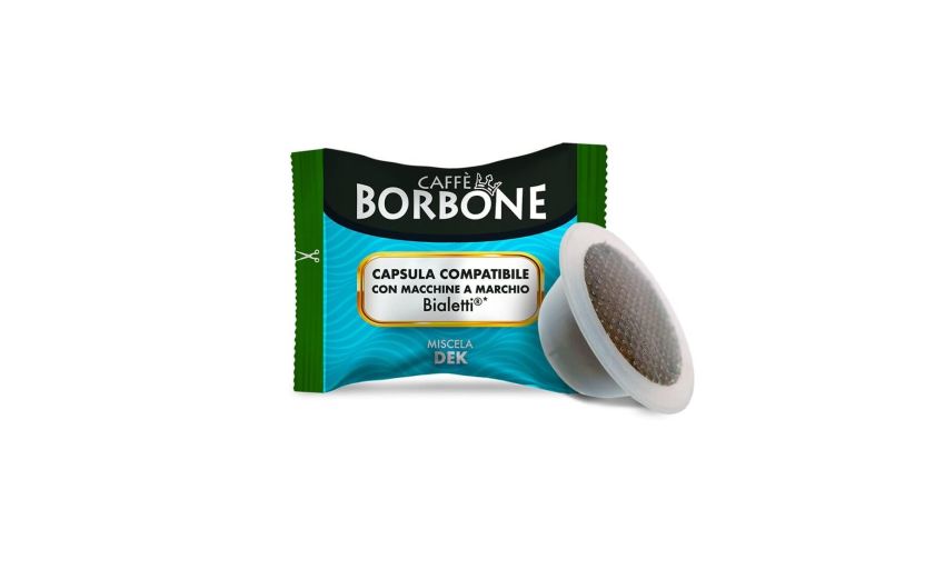Borbone Box 100 capsule Caffè miscela Dek-Compatibili con macchine caffè Bialetti Borbone Box 100 capsule Caffè miscela Dek-Compatibili con macchine caffè Bialetti