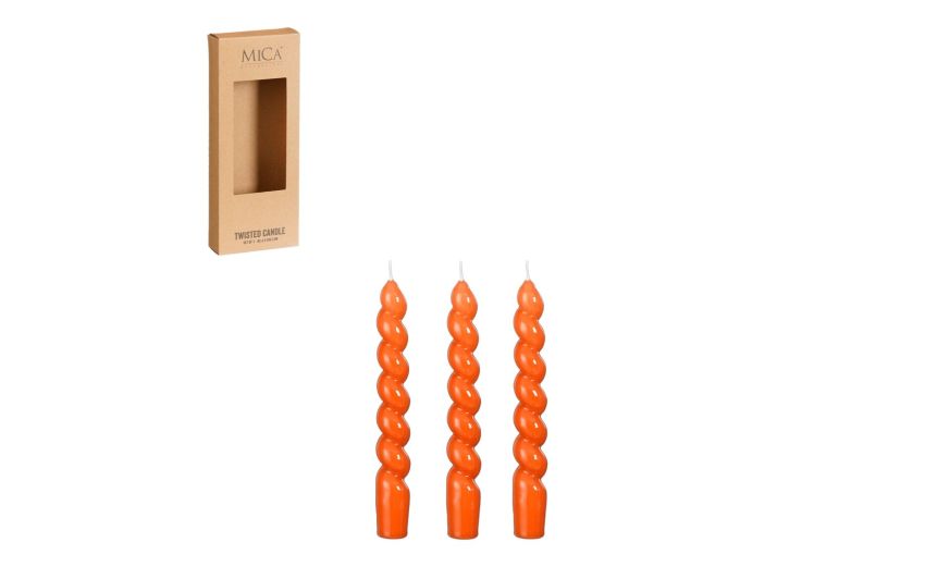 Twist set 3 candele arancioni Twist set 3 candele arancioni