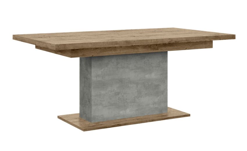 Tolosa tavolo rettangolare ribec cognac e beton oxid-Allungabile fino a 230 cm-Legno naturale-Melaminico-77 cmx180 cm Tolosa tavolo rettangolare ribec cognac e beton oxid-Allungabile fino a 230 cm-Legno naturale-Melaminico-77 cmx180 cm