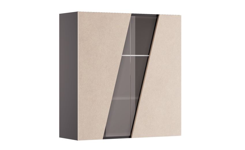 Sofia pensile 2 ante perla e vetro fume'--Legno chiaro-Nobilitato-96 cmx90 cm Sofia pensile 2 ante perla e vetro fume'--Legno chiaro-Nobilitato-96 cmx90 cm