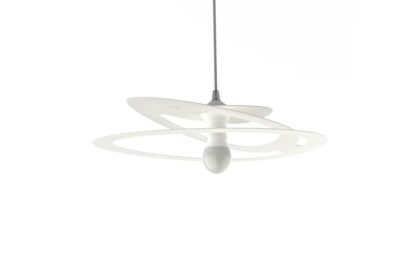 Dilate sospensione 1 luce con anelli Ø60 cm- -Bianco-Metallo-120 cmx60 cm Dilate sospensione 1 luce con anelli Ø60 cm- -Bianco-Metallo-120 cmx60 cm