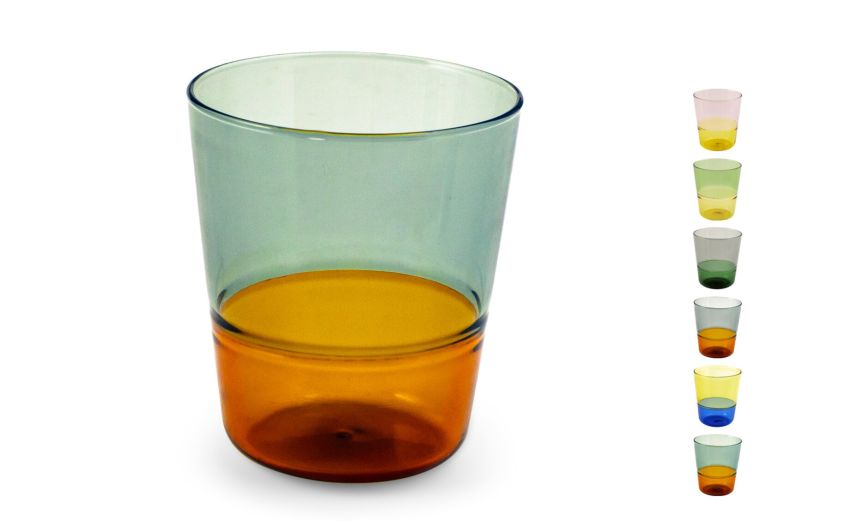 Duo color bicchiere in vetro borosilicato 29 cl Duo color bicchiere in vetro borosilicato 29 cl