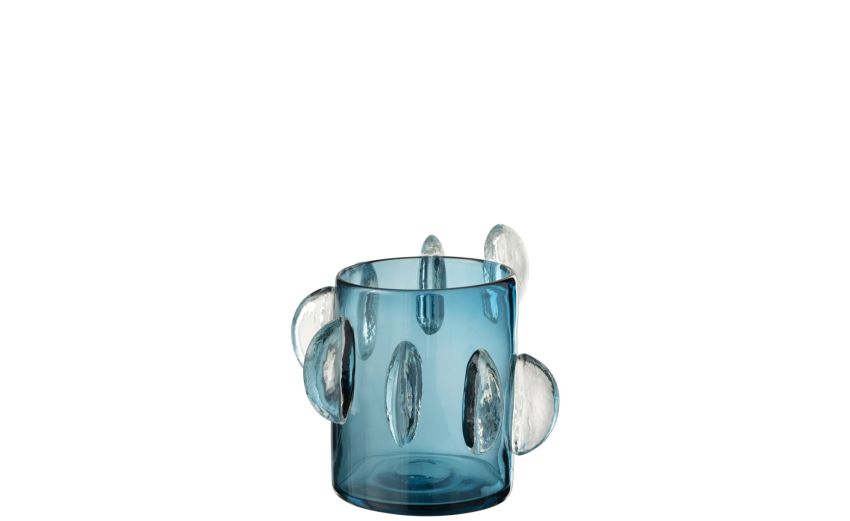 Steggy vaso in vetro blu h24 cm--Blu-Vetro Steggy vaso in vetro blu h24 cm--Blu-Vetro