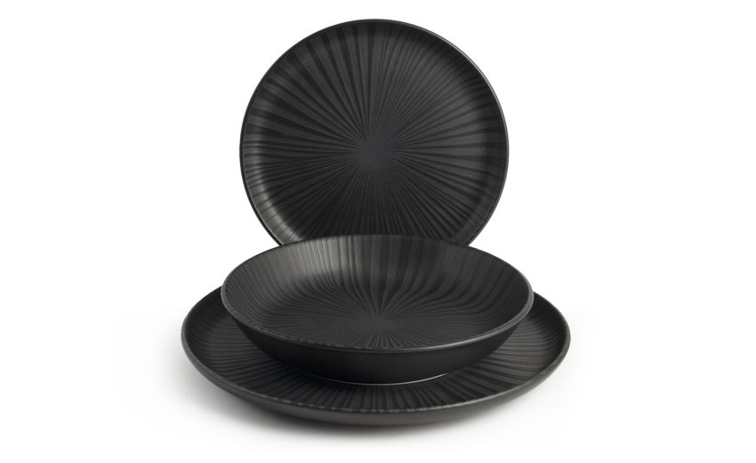 Venere servizio piatt neroi in gres--Nero-Gres Venere servizio piatt neroi in gres--Nero-Gres