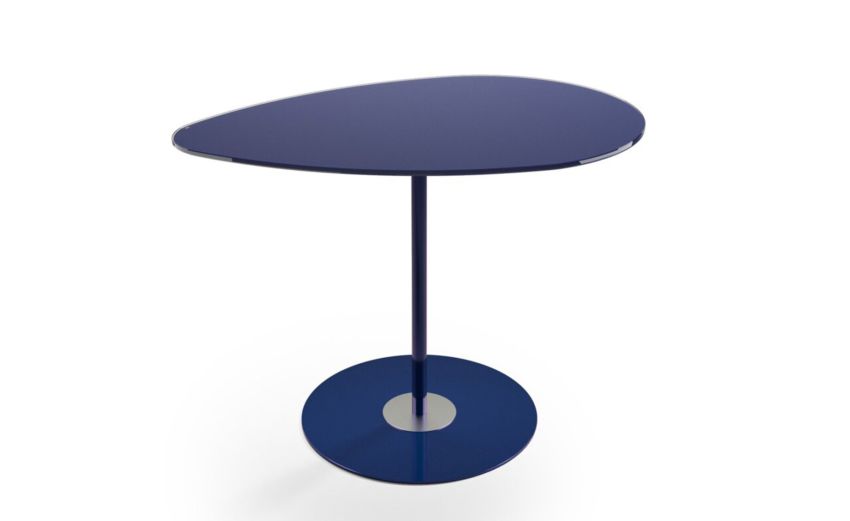 Glass tavolino Dallia a goccia blu h48 cm--Blu-Vetro-48 cmx40 cm Glass tavolino Dallia a goccia blu h48 cm--Blu-Vetro-48 cmx40 cm