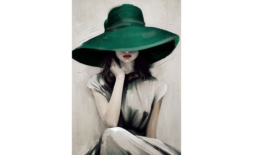 Green Hat canvas moderno 70x100 cm---Canvas-100 cmx70 cm Green Hat canvas moderno 70x100 cm---Canvas-100 cmx70 cm