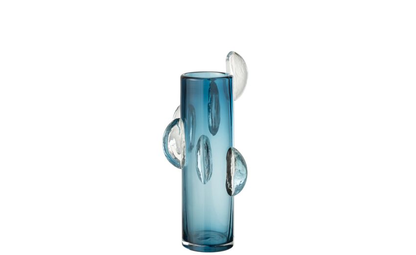 Steggy vaso in vetro blu h37 cm--Blu-Vetro Steggy vaso in vetro blu h37 cm--Blu-Vetro