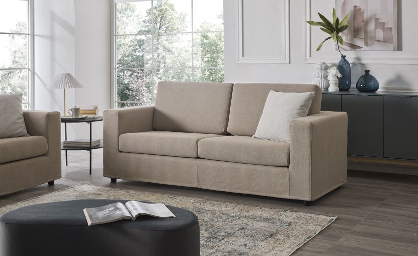 Ibiza divano 3 posti in tessuto beige-Interamente sfoderabile-Beige-Poliestere-85 cmx200 cm Ibiza divano 3 posti in tessuto beige-Interamente sfoderabile-Beige-Poliestere-85 cmx200 cm