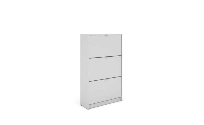 Double scarpiera 3 ribalte bianca-Doppia profondità-Bianco-Nobilitato-119 cmx71 cm Double scarpiera 3 ribalte bianca-Doppia profondità-Bianco-Nobilitato-119 cmx71 cm