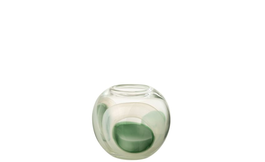 Livy vaso in vetro bianco e verde--Bianco-Vetro Livy vaso in vetro bianco e verde--Bianco-Vetro
