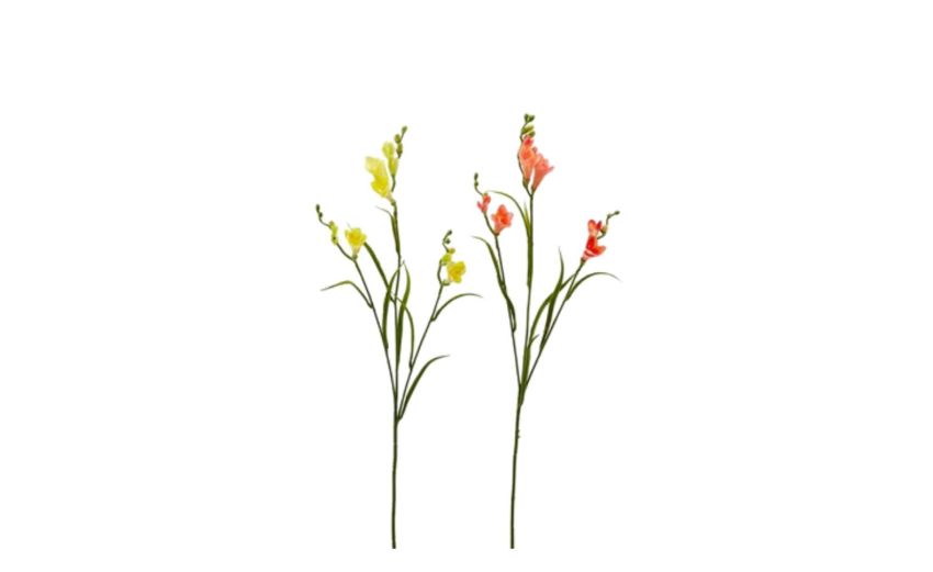 Ramo fresia 3 fiori colori assortiti h65--Giallo-Plastica Ramo fresia 3 fiori colori assortiti h65--Giallo-Plastica