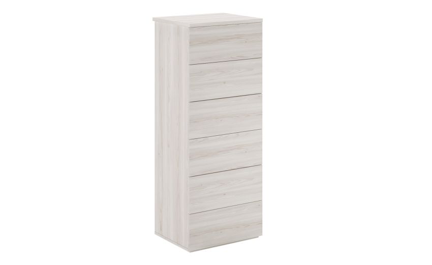 Mia settimino 6 cassetti frassino ghiaccio-In pannello nobilitato-Legno bianco-Nobilitato-117 cmx48 cm Mia settimino 6 cassetti frassino ghiaccio-In pannello nobilitato-Legno bianco-Nobilitato-117 cmx48 cm
