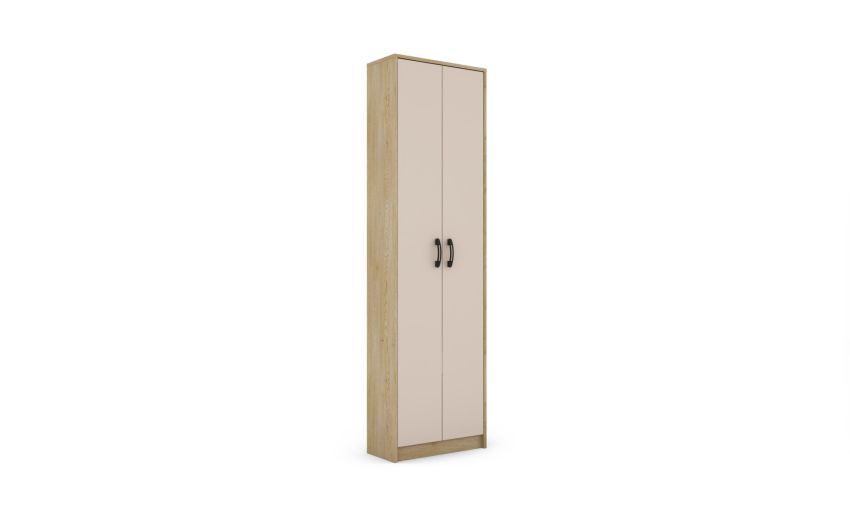 Point armadio multiservizio 2 ante bianco/cemento--Cemento-Nobilitato-190 cmx55 cm Point armadio multiservizio 2 ante bianco/cemento--Cemento-Nobilitato-190 cmx55 cm