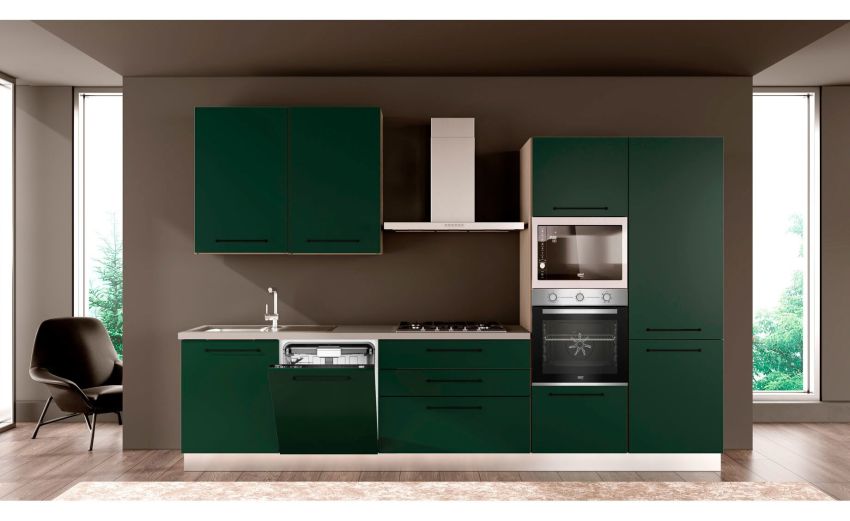 Noa cucina 330 cm colori a scelta-5 elettrodomestici---240 cmx330 cm Noa cucina 330 cm colori a scelta-5 elettrodomestici---240 cmx330 cm