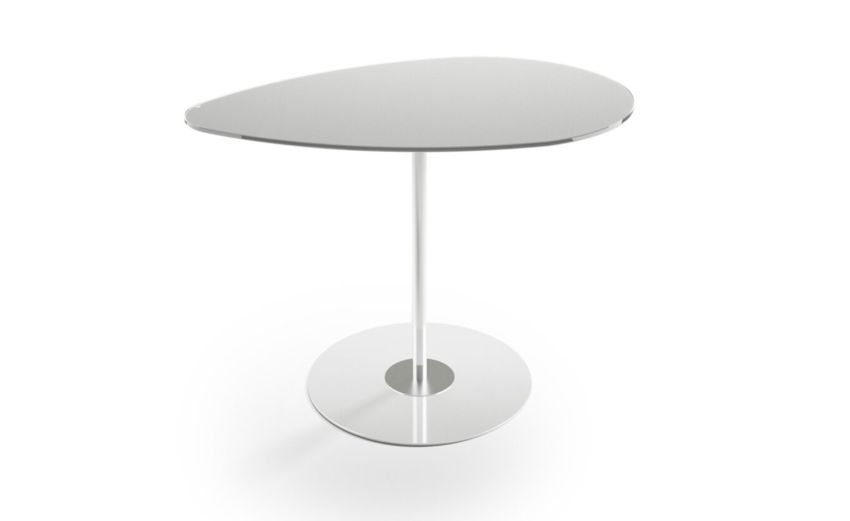 Glass tavolino Dallia a goccia bianco h52 cm--Bianco-Vetro-52 cmx40 cm Glass tavolino Dallia a goccia bianco h52 cm--Bianco-Vetro-52 cmx40 cm