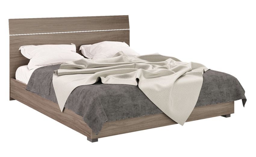 Mia giroletto matrimoniale noce biondo-In pannello nobilitato-Legno scuro-Nobilitato-80 cmx172 cm Mia giroletto matrimoniale noce biondo-In pannello nobilitato-Legno scuro-Nobilitato-80 cmx172 cm