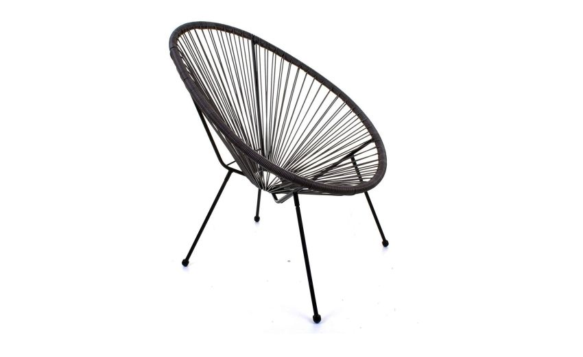 Nora sedia nera-Impilabile-Nero-Rattan-88 cmx71 cm Nora sedia nera-Impilabile-Nero-Rattan-88 cmx71 cm