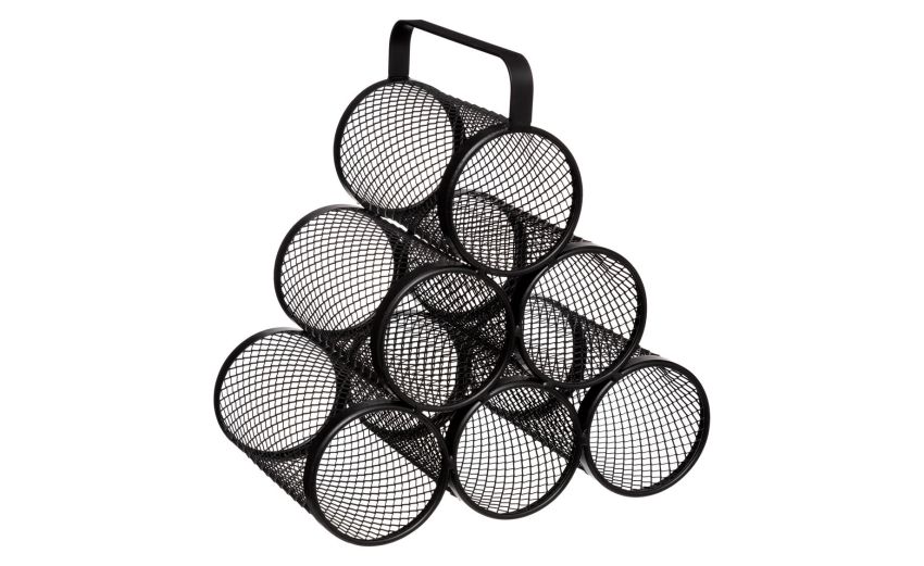 Mayaj portabottiglie 6 spazi in metallo nero- -Nero-Metallo-30 cmx28 cm Mayaj portabottiglie 6 spazi in metallo nero- -Nero-Metallo-30 cmx28 cm