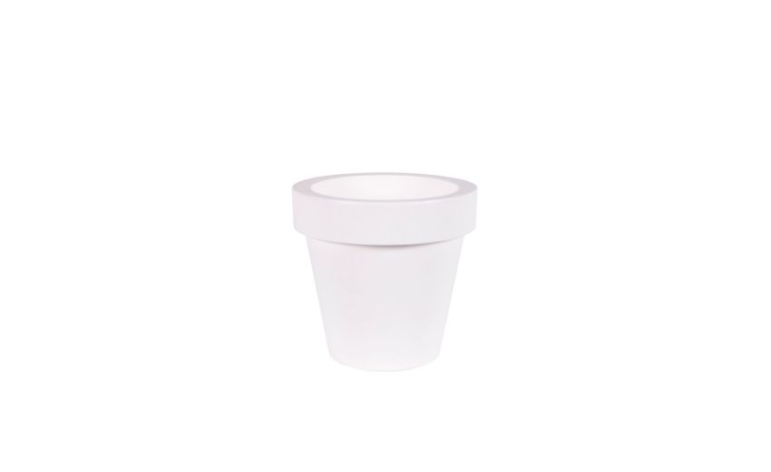 Magnolia vaso in polietilene bianco Ø45xH43 cm--Bianco-Polietilene Magnolia vaso in polietilene bianco Ø45xH43 cm--Bianco-Polietilene