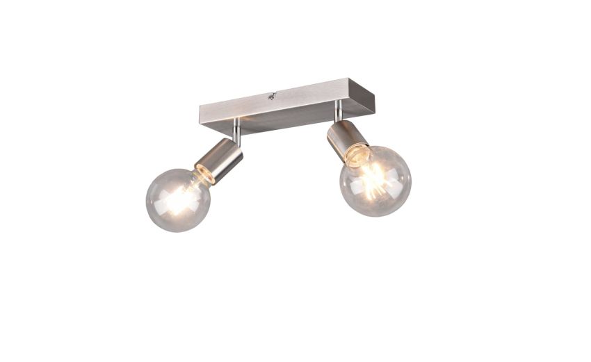 Vannes barra 2 faretti 40W in metallo-Lampadina non inclusa-Cromo-Metallo-13 cmx26 cm Vannes barra 2 faretti 40W in metallo-Lampadina non inclusa-Cromo-Metallo-13 cmx26 cm