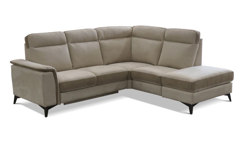 Forlì divano angolare Dallia in tessuto beige-Con panchetta estraibile e pouf contenitore indipendente-Beige-Tessuto-100 cmx235 cm Forlì divano angolare Dallia in tessuto beige-Con panchetta estraibile e pouf contenitore indipendente-Beige-Tessuto-100 cmx235 cm