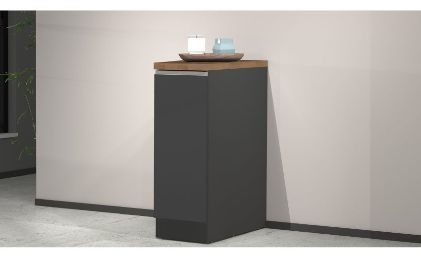 Snack mobile 1 anta antracite opaco/rovere h85 cm--Antracite-Pannello-85 cmx30 cm Snack mobile 1 anta antracite opaco/rovere h85 cm--Antracite-Pannello-85 cmx30 cm