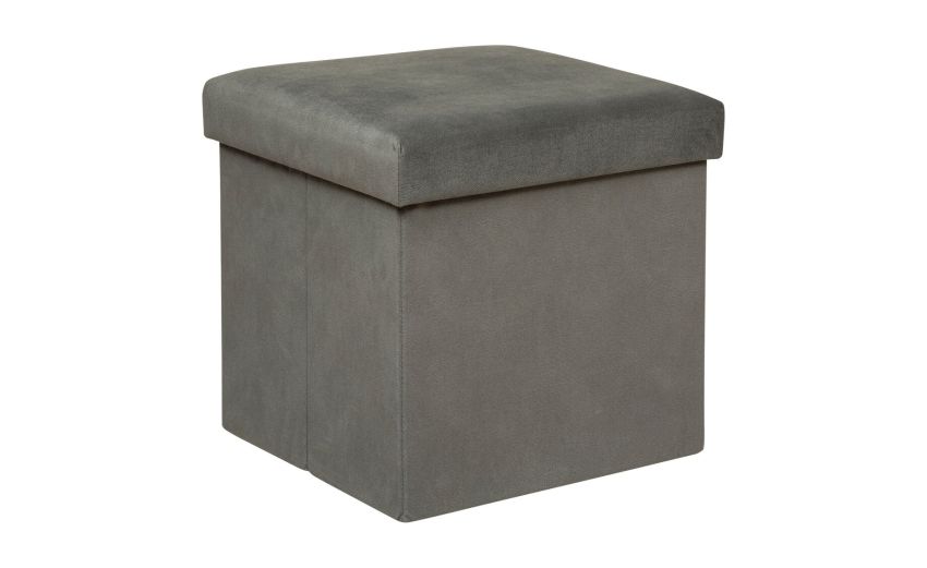 Lilou pouf in mdf grigio 40x40 cm--Grigio-Mdf Lilou pouf in mdf grigio 40x40 cm--Grigio-Mdf