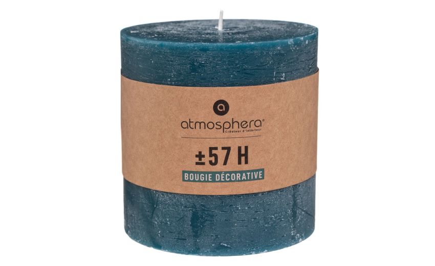 Rustic candela blu H10 cm- -Blu-Cera Rustic candela blu H10 cm- -Blu-Cera