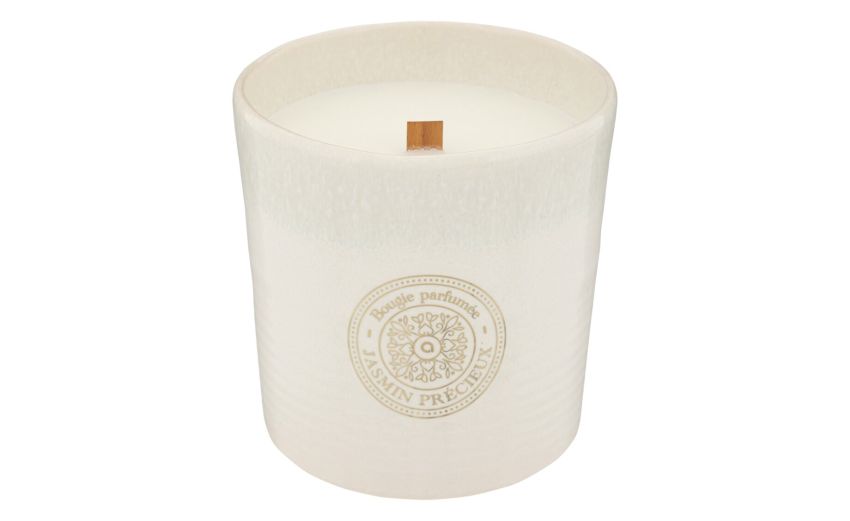 Marco Jasmine candela al gelsomino bianca Ø12 cm--Bianco-Cera Marco Jasmine candela al gelsomino bianca Ø12 cm--Bianco-Cera