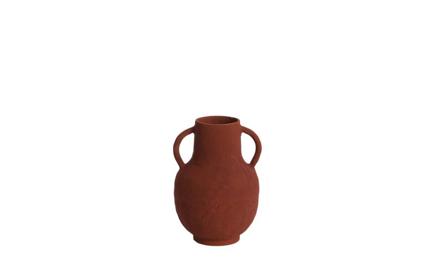 Sarmano vaso in metallo rosso h26 cm--Rosso-Metallo Sarmano vaso in metallo rosso h26 cm--Rosso-Metallo