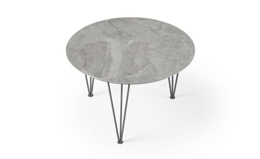 Charme tavolino Dallia in gres porcellanato grey lucido h35 cm--Grigio-Gres Charme tavolino Dallia in gres porcellanato grey lucido h35 cm--Grigio-Gres