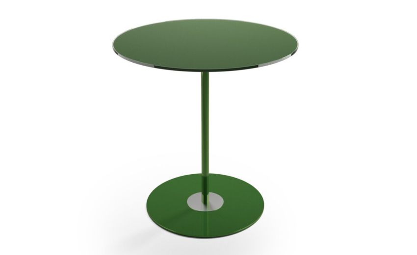 Glass tavolino rotondo verde h52 cm--Verde-Vetro Glass tavolino rotondo verde h52 cm--Verde-Vetro