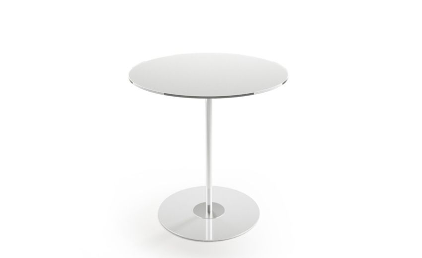 Glass tavolino Dallia rotondo bianco h44 cm--Bianco-Vetro Glass tavolino Dallia rotondo bianco h44 cm--Bianco-Vetro