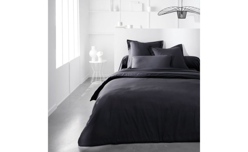 Organic Cotton copripiumino piazza e mezza antracite- --100% Cotone-Piazza e mezza Organic Cotton copripiumino piazza e mezza antracite- --100% Cotone-Piazza e mezza