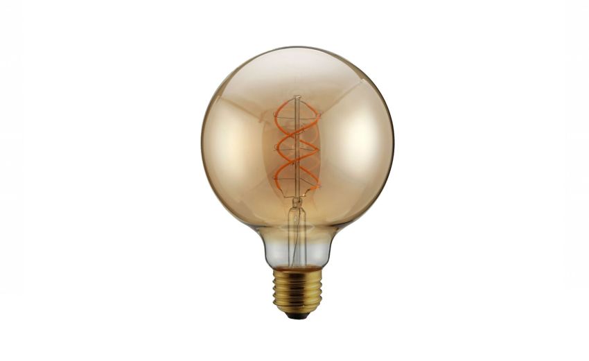 Globo lampadina vintage LED 5W oro Ø12 cm- -Oro-Vetro Globo lampadina vintage LED 5W oro Ø12 cm- -Oro-Vetro