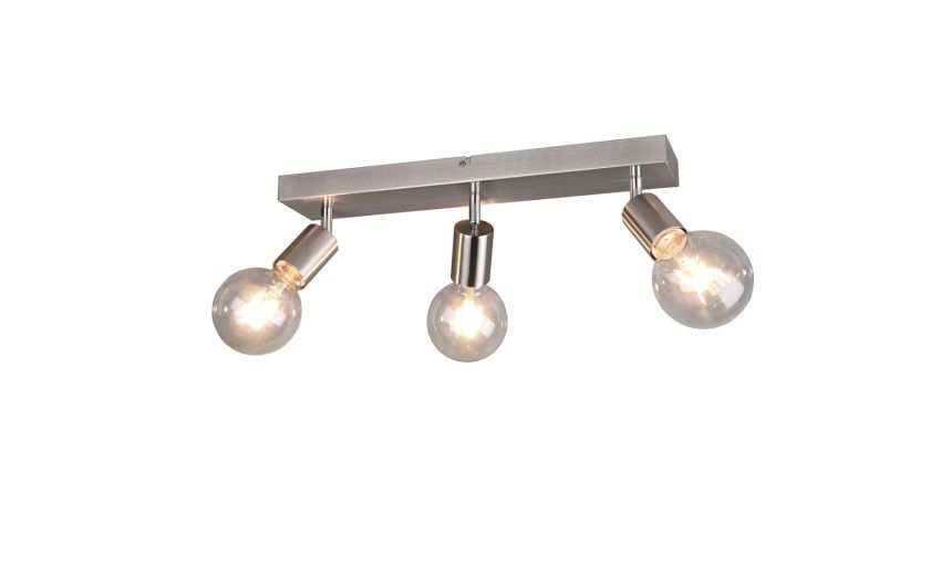 Vannes barra 3 faretti 40W in metallo-Lampadina non inclusa-Cromo-Metallo-12 cmx44 cm Vannes barra 3 faretti 40W in metallo-Lampadina non inclusa-Cromo-Metallo-12 cmx44 cm