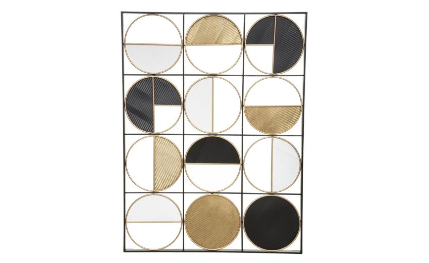 Zak wall deco in ferro oro e nero 76x101 Zak wall deco in ferro oro e nero 76x101