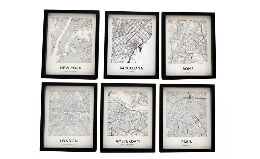 Quadro city maps---Tela Quadro city maps---Tela