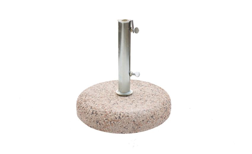 Base in graniglia per ombrellone -25Kg con tubo-Grigio-Graniglia Base in graniglia per ombrellone -25Kg con tubo-Grigio-Graniglia