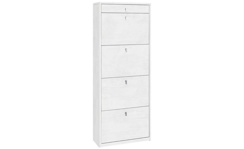 Prince scarpiera bianco ossido 4 ante e 1 cassetto-Contiene fino a 20 paia di scarpe-Bianco-Pannello-164 cmx62 cm Prince scarpiera bianco ossido 4 ante e 1 cassetto-Contiene fino a 20 paia di scarpe-Bianco-Pannello-164 cmx62 cm