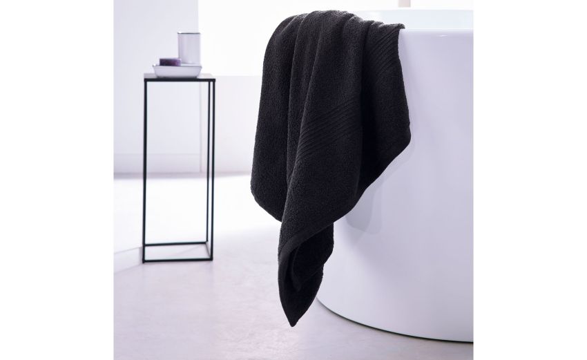 Organic Cotton telo antracite 70x140 cm- -Grigio scuro-Cotone-130 cmx70 cm Organic Cotton telo antracite 70x140 cm- -Grigio scuro-Cotone-130 cmx70 cm